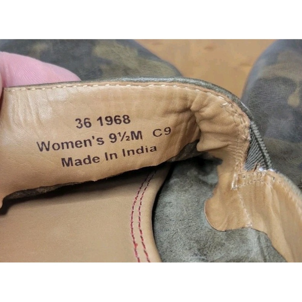 Trask Brown Camouflage Leather Slip-On Flats - Picture 8 of 9